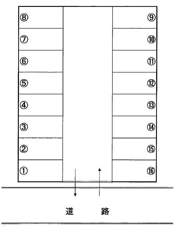 №11 月極駐車場の駐車配置図