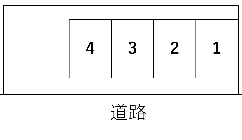 田村パーキングの駐車配置図