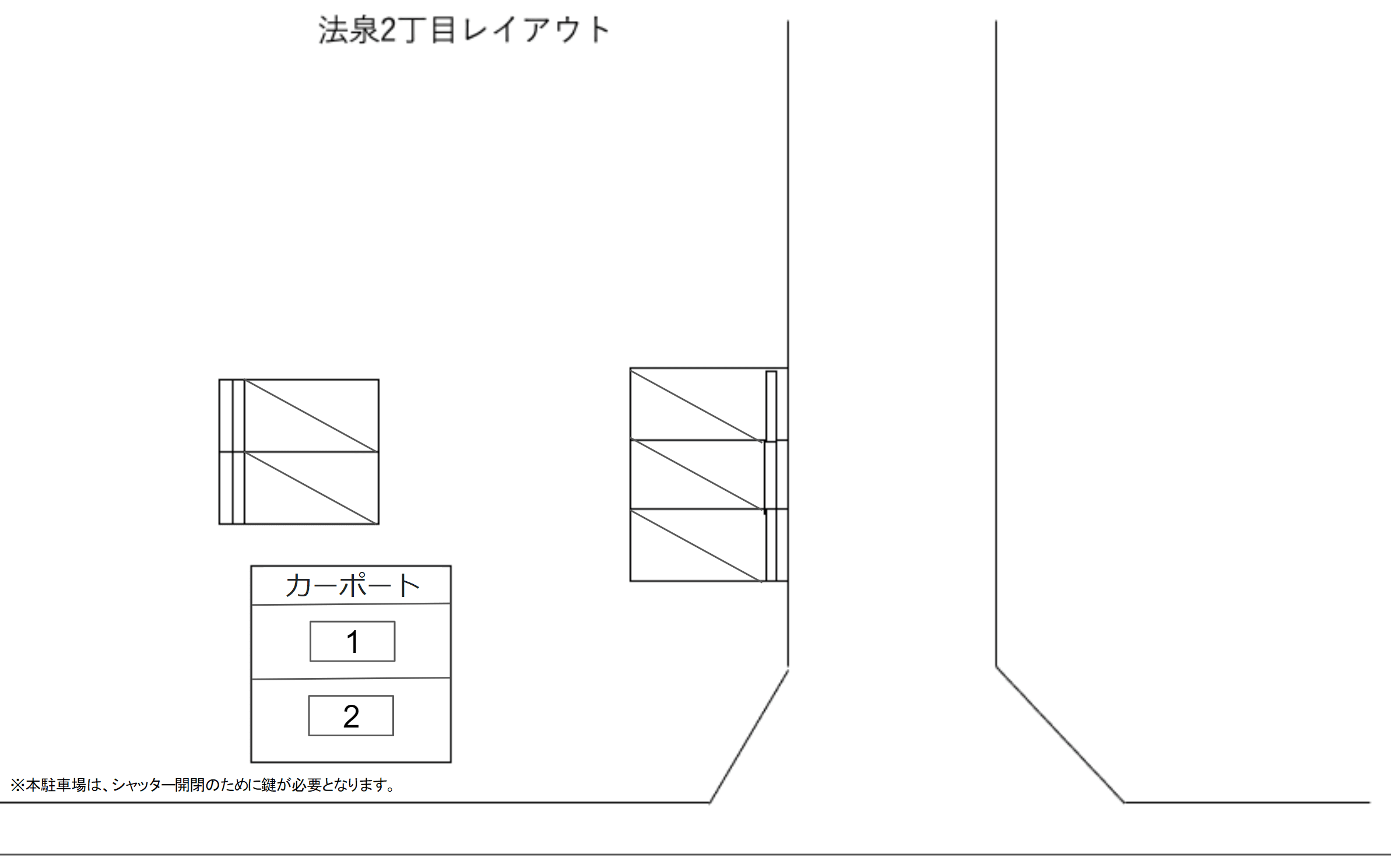 MP法泉2丁目の駐車配置図