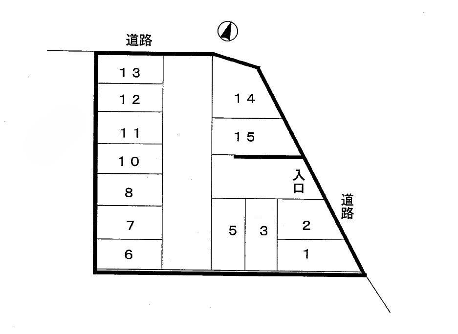 ハッピーモータープールの駐車配置図