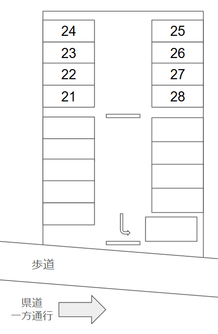 天白島田１丁目の駐車配置図