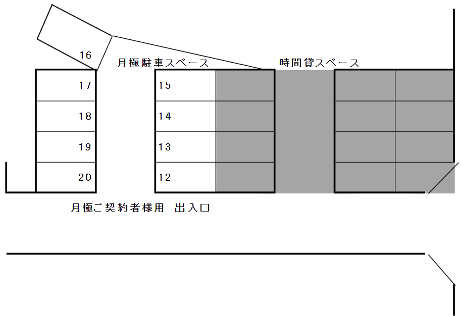 富松町駐車場の駐車配置図
