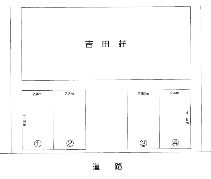 吉田駐車場の駐車配置図