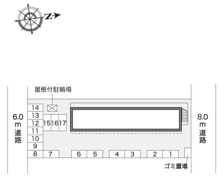 グレイスライフ(17749)の駐車配置図
