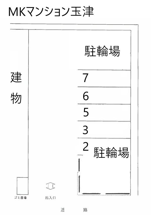 MKマンション玉津駐車場の駐車配置図