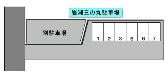 岩瀬三の丸駐車場の駐車配置図
