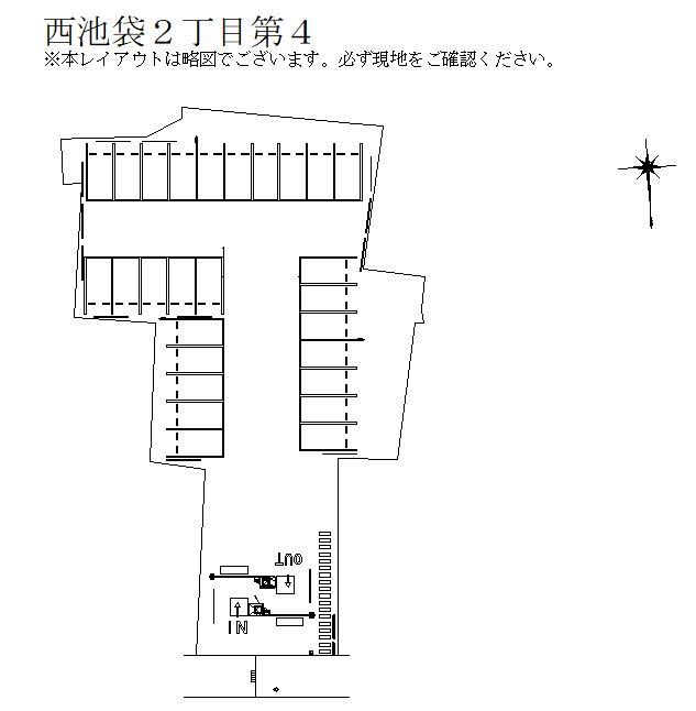 西池袋２丁目第４の駐車配置図