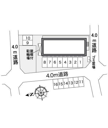 花森(27178)　敷地外駐車場の駐車配置図