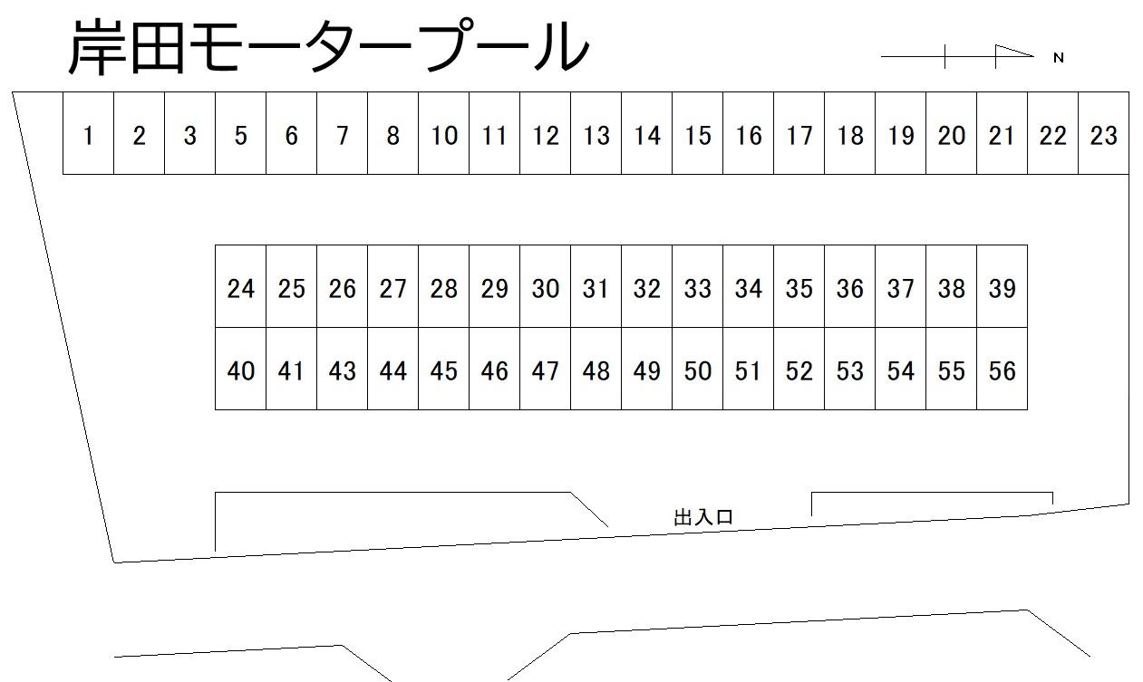 岸田モータープールの駐車配置図