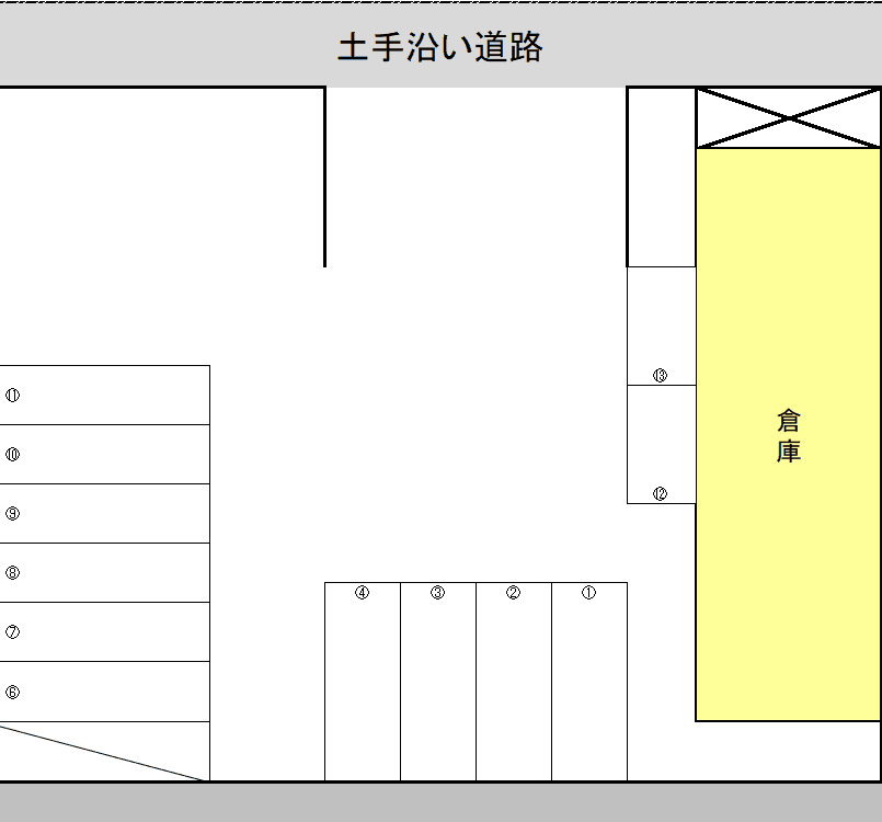 光吉 駐車場の駐車配置図