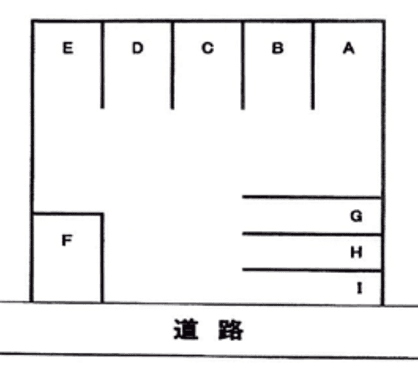 富士見安間駐車場の駐車配置図