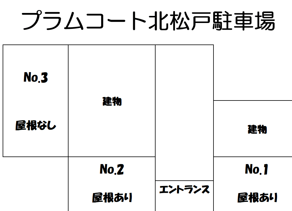 プラムコート北松戸駐車場の駐車配置図