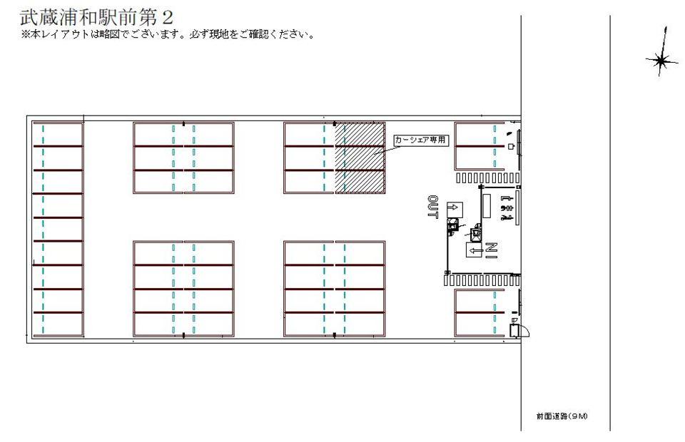 武蔵浦和駅前第２の駐車配置図