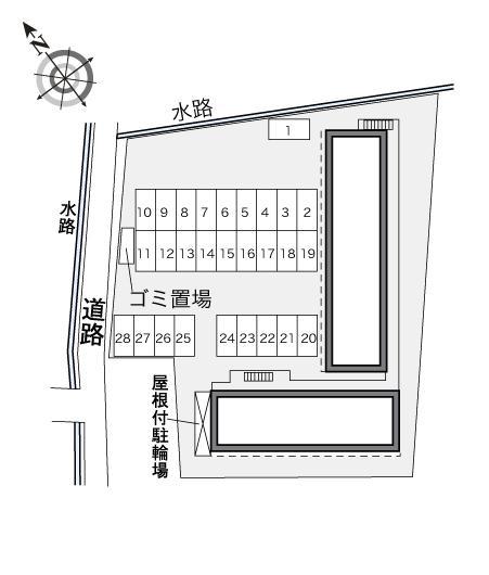 プレミール紀ノ川(32023)の駐車配置図