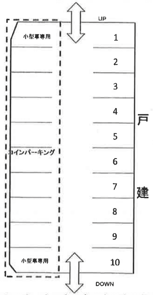 石田谷中駐車場の駐車配置図