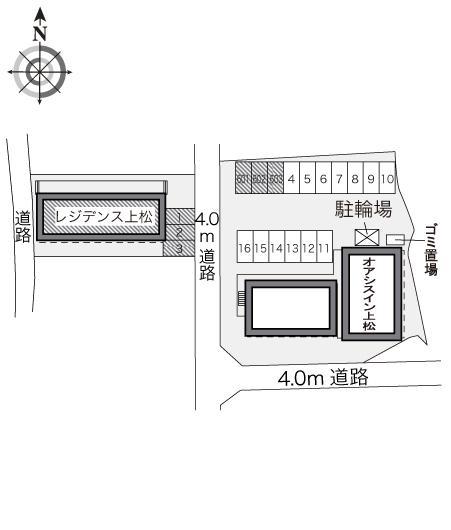 レジデンス上松(13776)の駐車配置図