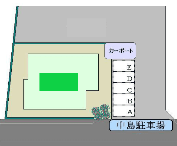 中島駐車場の駐車配置図