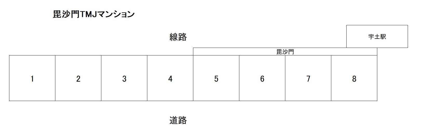 毘沙門TMJマンションの駐車配置図