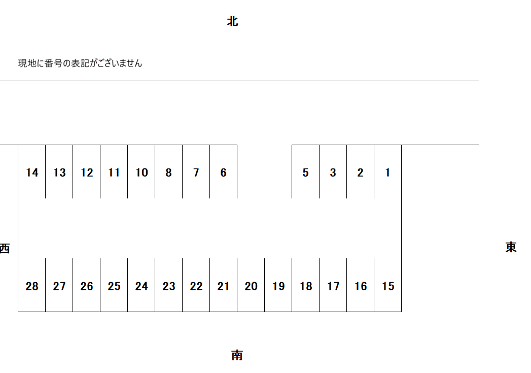正徳パーキングの駐車配置図