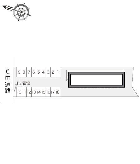 ガーデンシティ(17392)の駐車配置図