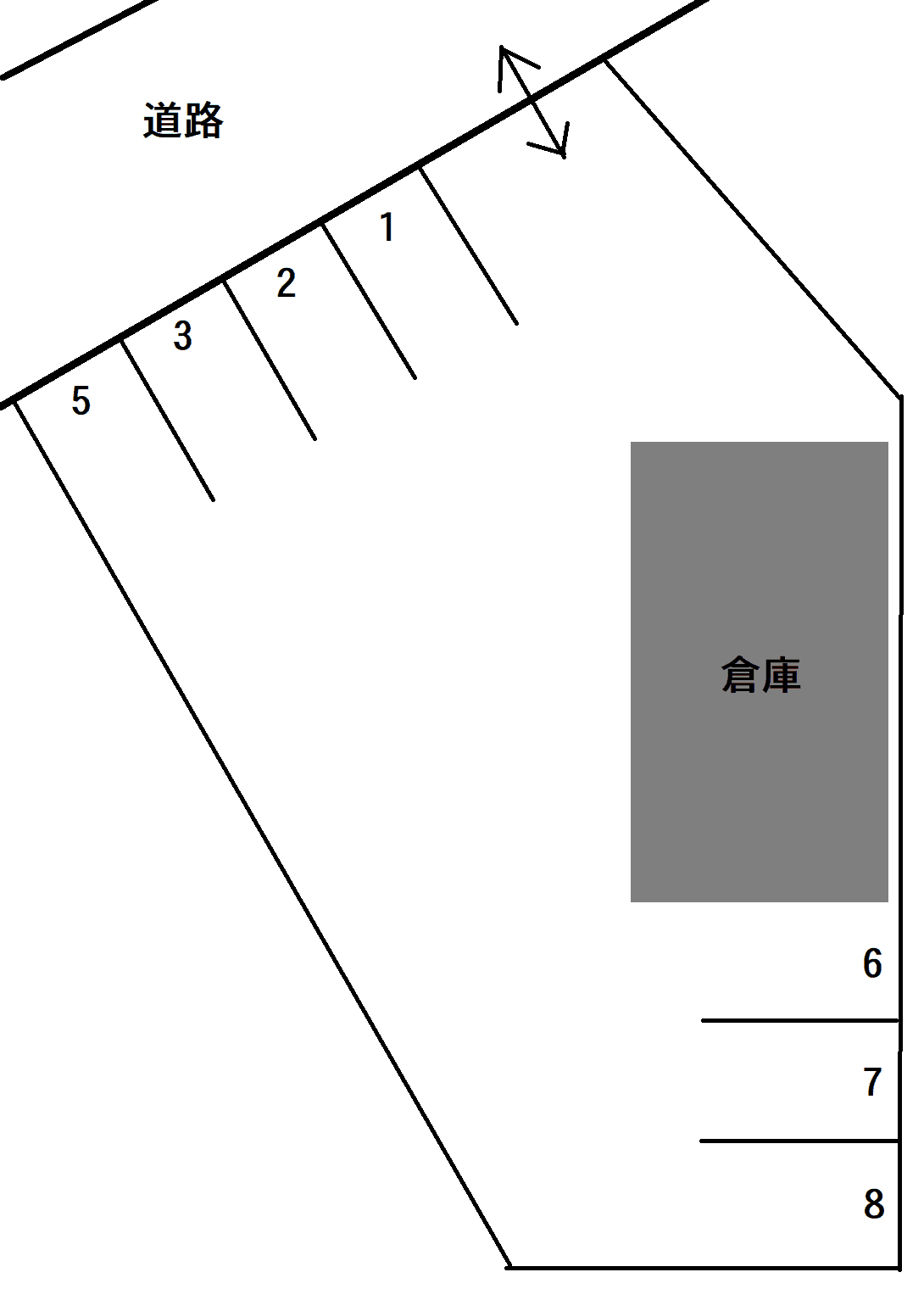 ガレージ樋尾Ⅱの駐車配置図