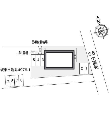 いわいセントラルⅡ(26778)　敷地外駐車場の駐車配置図