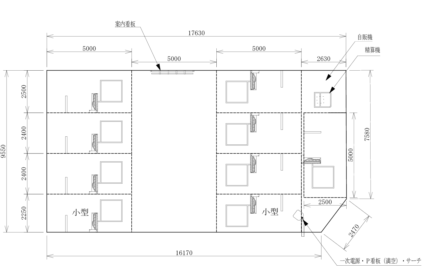 さくらパーク牛田旭2丁目の駐車配置図