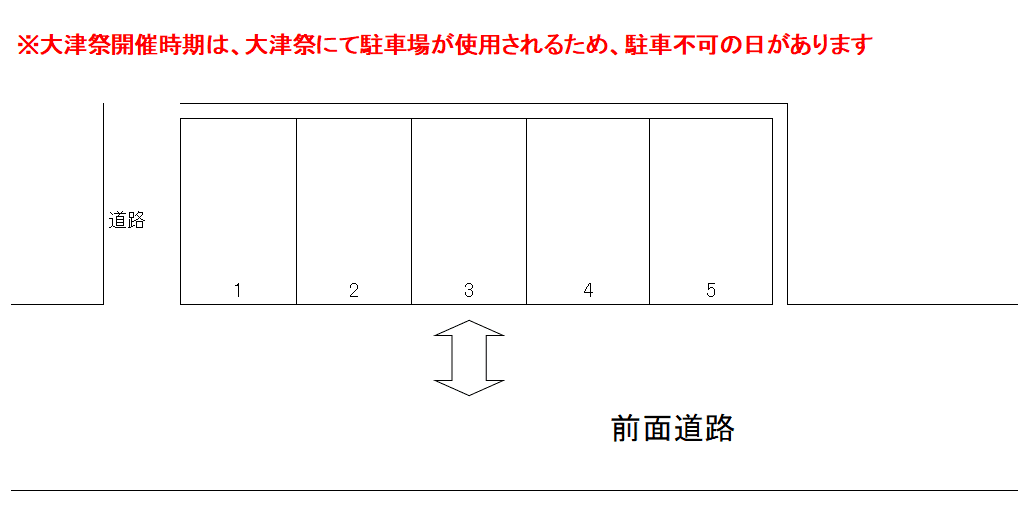 中央二丁目K駐車場の駐車配置図