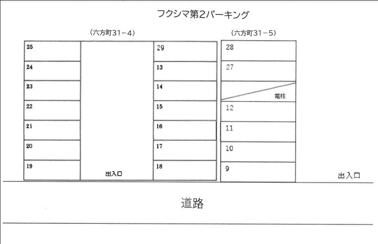 フクシマ第２パーキングの駐車配置図