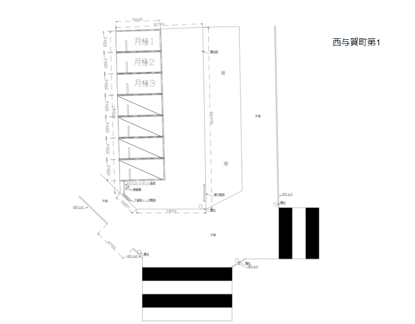 エコロパーク 西与賀町第1の駐車配置図