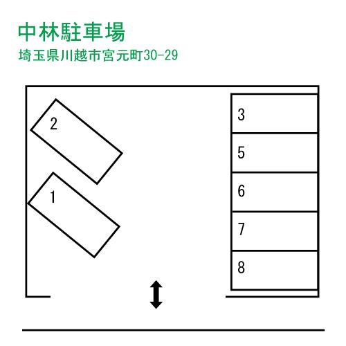 中林駐車場の駐車配置図