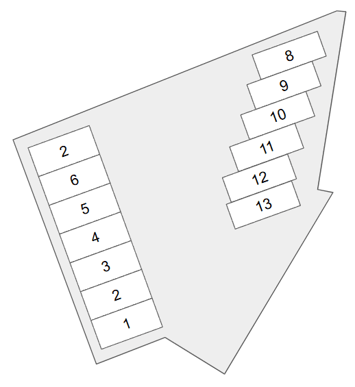 高橋ガレージの駐車配置図