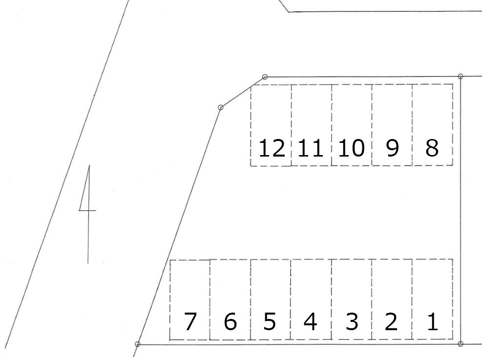 浜松市中央区西山町833-5駐車場の駐車配置図