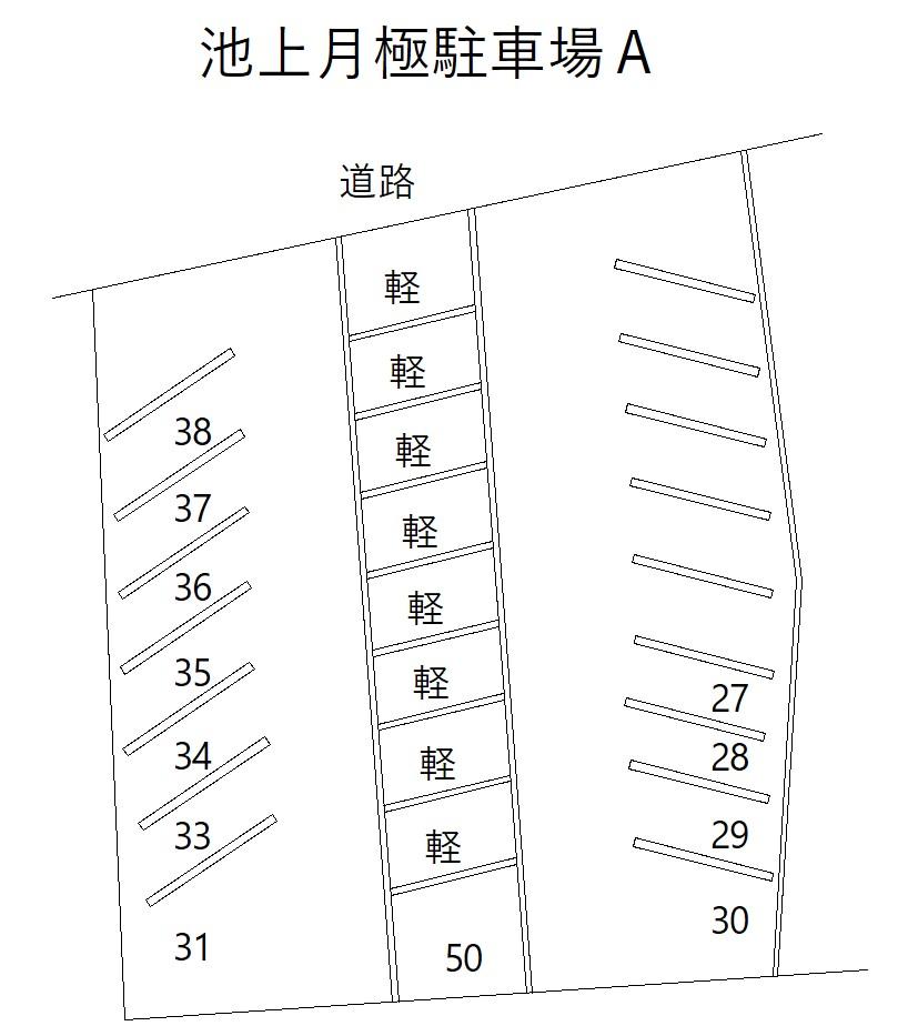池上月極駐車場Ａの駐車配置図