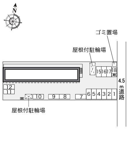 下河原Ⅱ(30558)の駐車配置図
