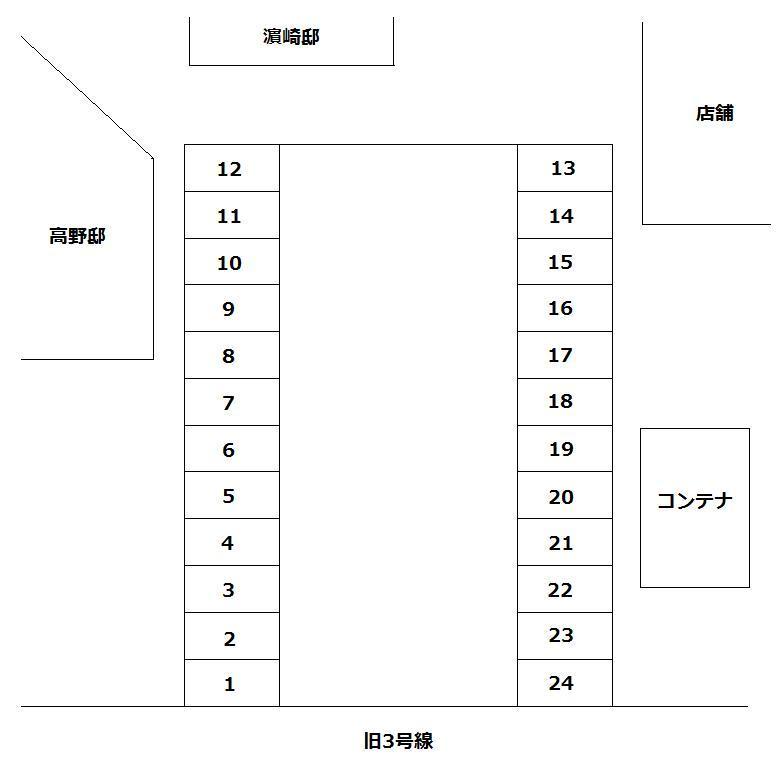 美咲3丁目駐車場の駐車配置図