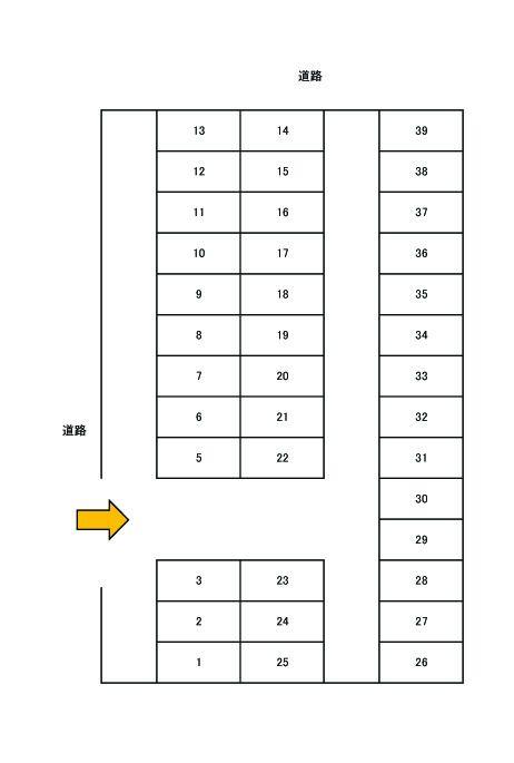 杉浦駐車場の駐車配置図