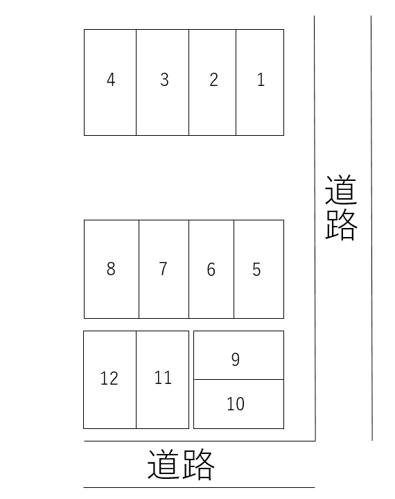 THE STORAGE BASE 高茶屋の駐車配置図