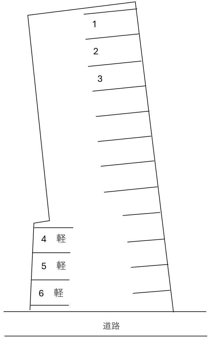 Dパーキング石巻中央PS第1の駐車配置図