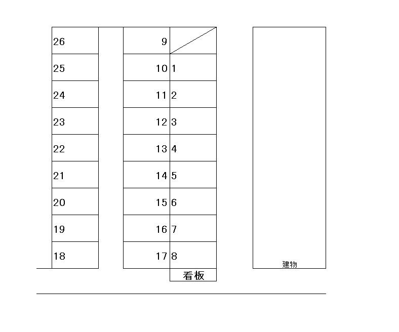中央4丁目10駐車場の駐車配置図