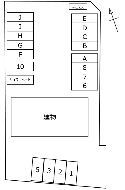フェリーチェ篠崎久月極駐車場の駐車配置図