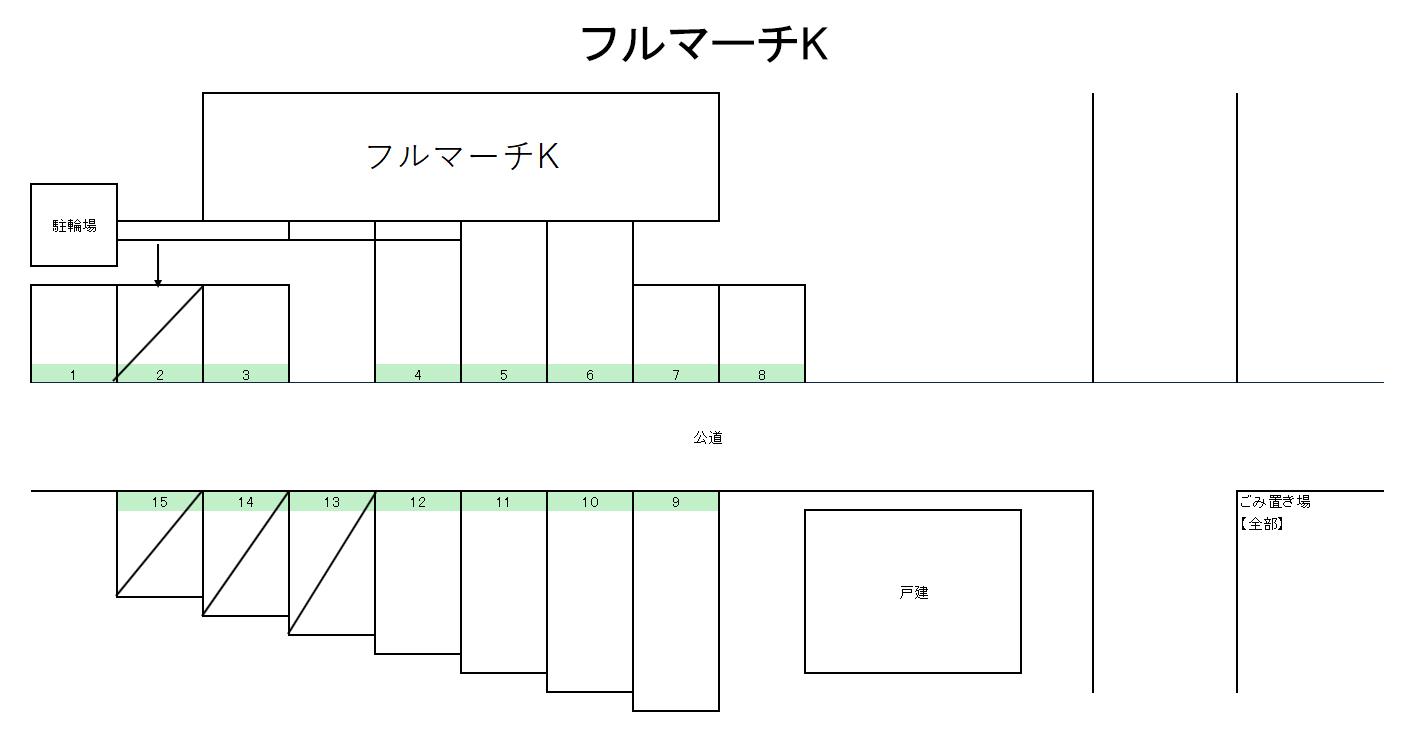 フルマーチK駐車場の駐車配置図