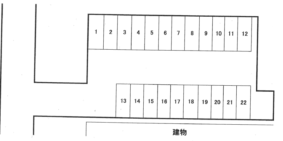 七社宮駐車場の駐車配置図