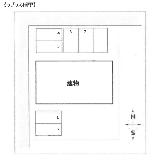 ラプラス稲里駐車場の駐車配置図