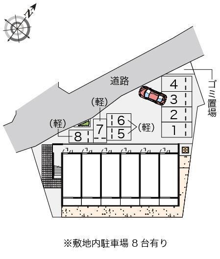 クレイノＹＵＫＵＩＮＮ　Ｚ(56676)の駐車配置図