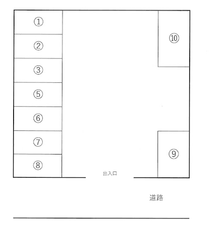 ヤマミ②駐車場の駐車配置図