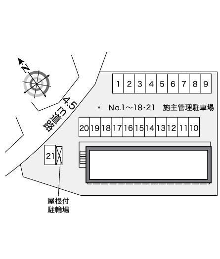 ソレイユⅡ(26610)の駐車配置図