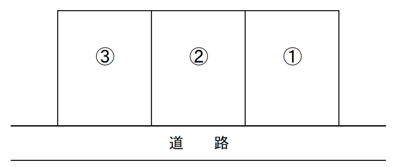 桜1丁目月極駐車場の駐車配置図