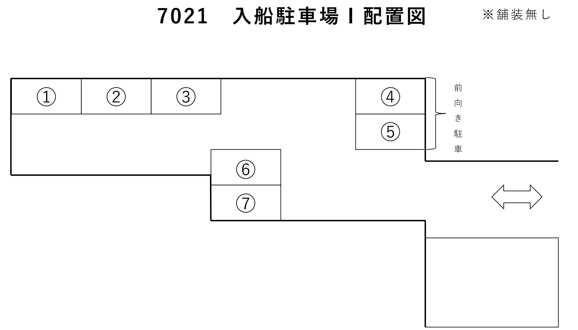 入船駐車場の駐車配置図