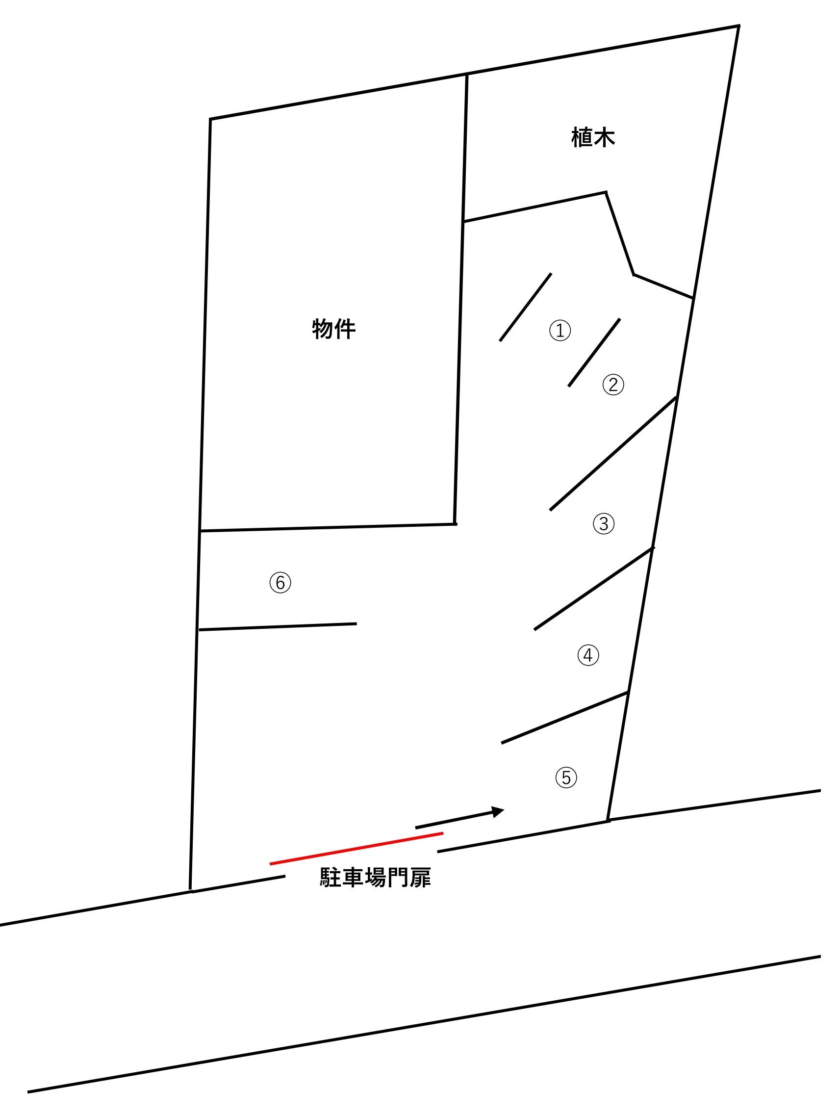 田邉駐車場の駐車配置図